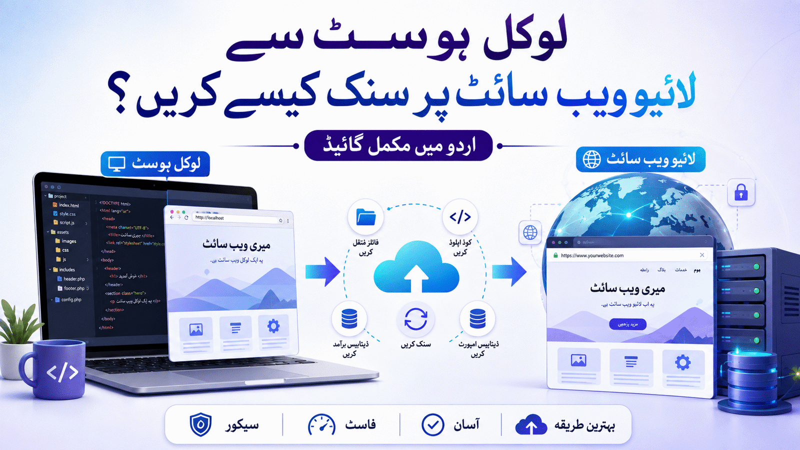 How to sync Localhost to Live Website Complete Guide in Urdu