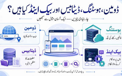 ڈومین، ہوسٹنگ، ڈیٹا بیس اور بیک اینڈ کیا ہیں؟