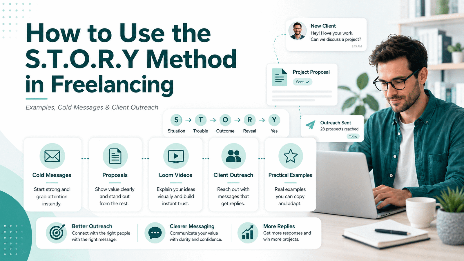 How to Use the S.T.O.R.Y Method in Freelancing: Examples, Cold Messages & Client Outreach